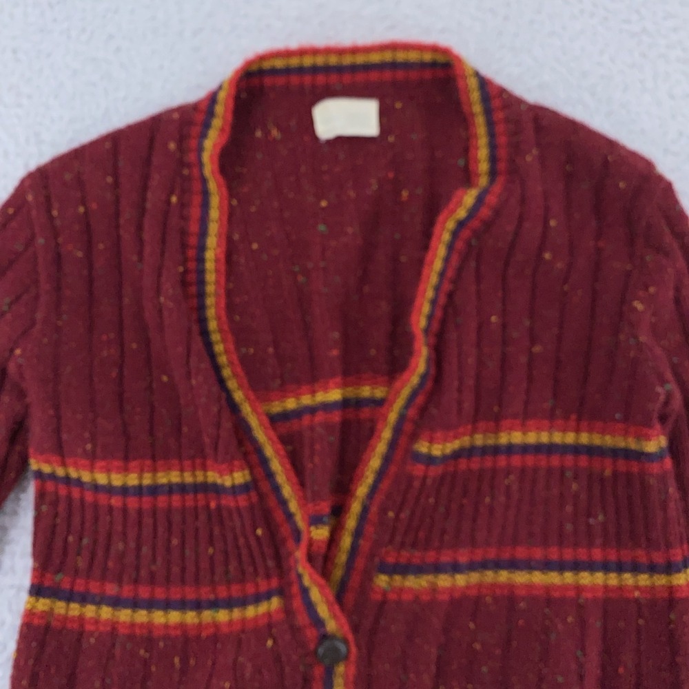 Vintage Pandora Speckled Cardigan Sweater Womens Medium Button Wool Blend 70s